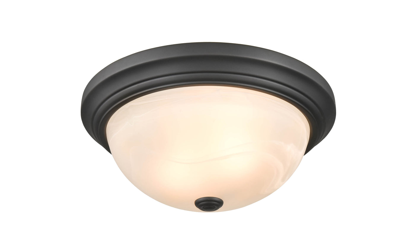 5.75'' Whitton Matte Black 2 Light Flush Mount