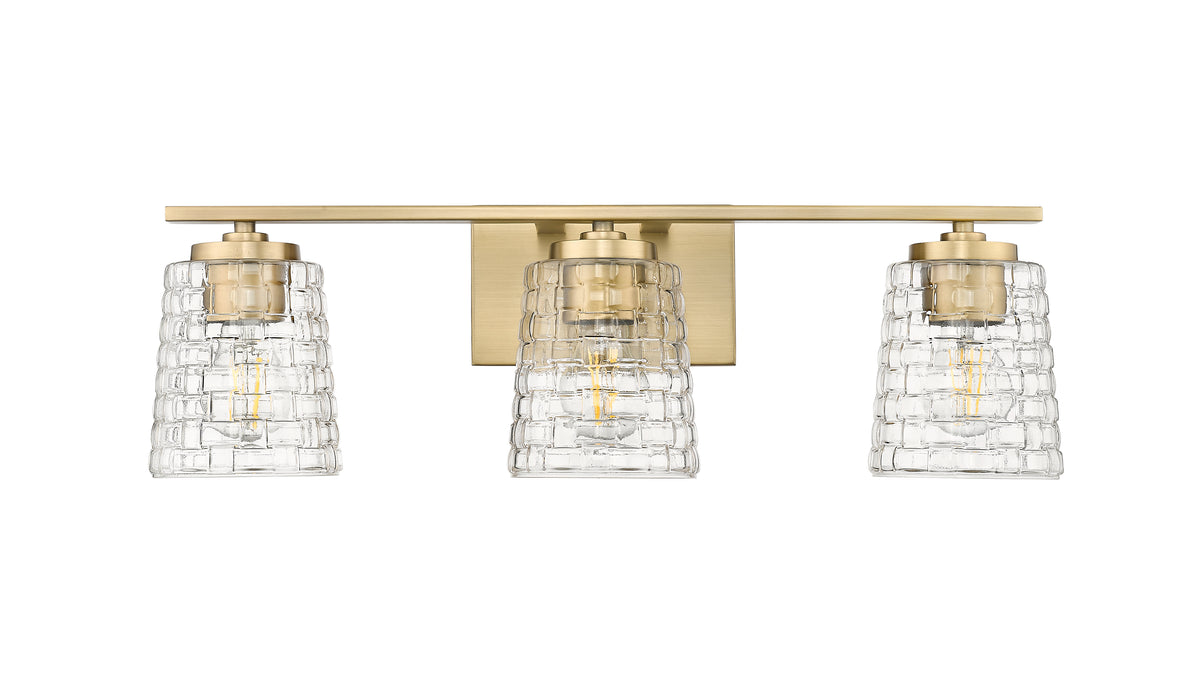 23'' Saben Vintage Brass 3 Light Bath Vanity