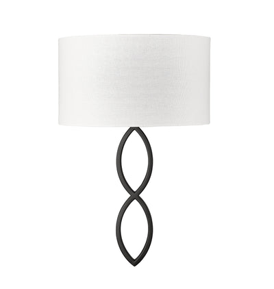 12.8 inch Rylee Matte Black 1 Light Wall Sconce