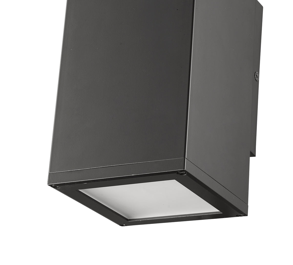 10.62-inch Vegas Powder Coated Black 1-Light Outdoor Wall Sconce with Frosted Glass