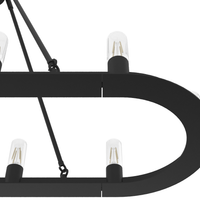 Saddlewood 46-inch 10-light Natural Black Iron Linear Chandelier
