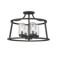 12.22'' Errol Matte Black 4 Light Semi-Flush Mount