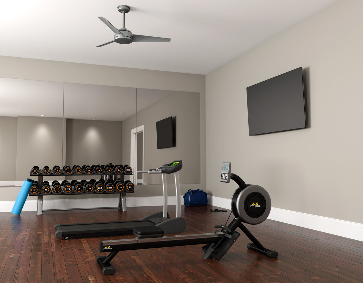 52 inch Trimaran Matte Silver WeatherMax Indoor / Outdoor Ceiling Fan and Wall Control