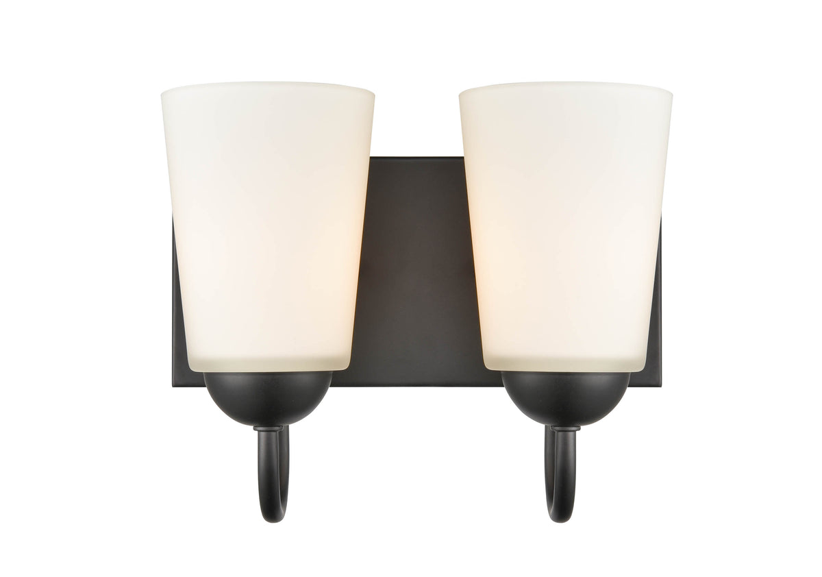 10'' Ivey Lake Matte Black 2 Light Bath Vanity