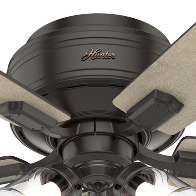 52 inch Crestfield Noble Bronze Low Profile Ceiling Fan with LED Light Kit and Pull Chain