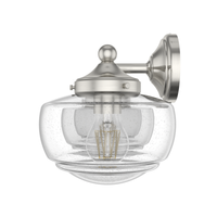 Saddle Creek 23.5-inch 3-light Brushed Nickel Vanity Light with Clear Seeded Glass