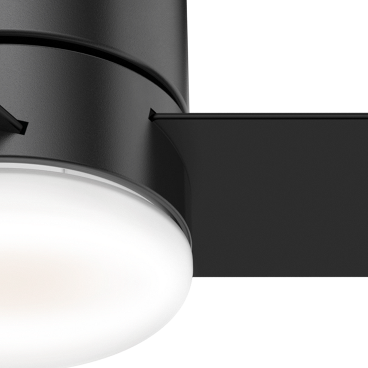 44 inch Minimus Matte Black Low Profile Ceiling Fan with LED Light Kit and Handheld Remote