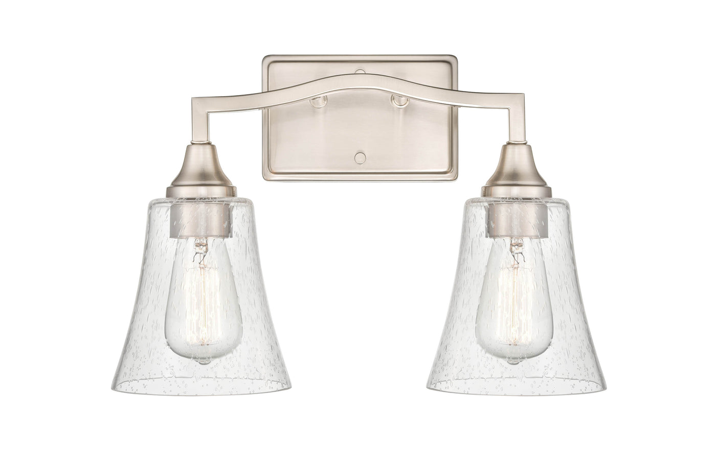 15.75'' Caily Brushed Nickel 2 Light Bath Vanity