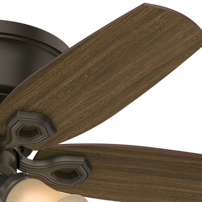 42 inch Builder New Bronze Low Profile Ceiling Fan with LED Light Kit and Pull Chain