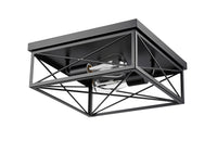 5''  Matte Black 2 Light Flush Mount