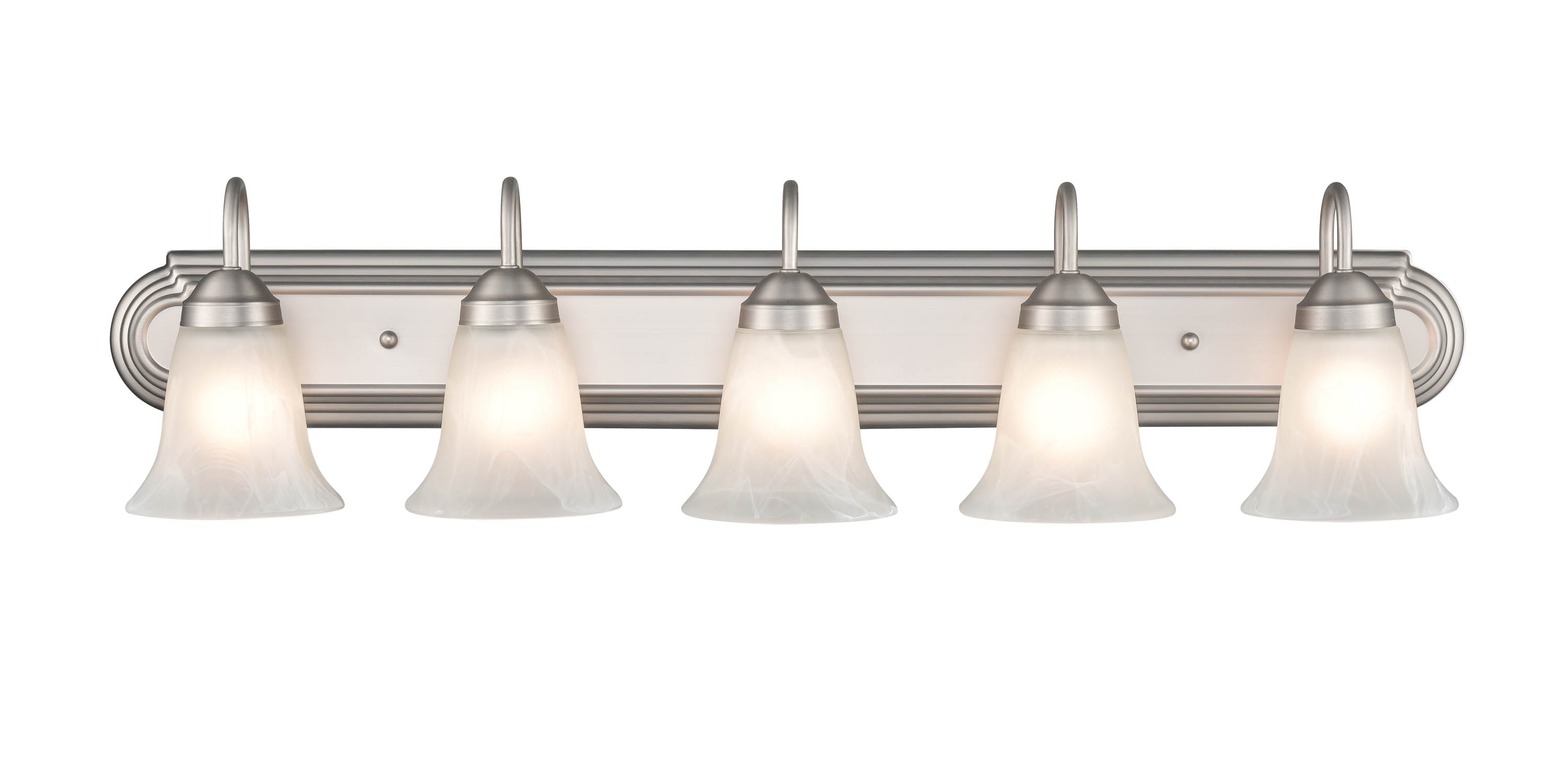 36'' Compana Satin Nickel 5 Light Bath Vanity