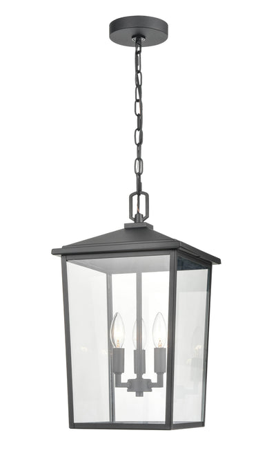19.75'' Fetterton Powder Coated Black 3 Light Hanging Lantern