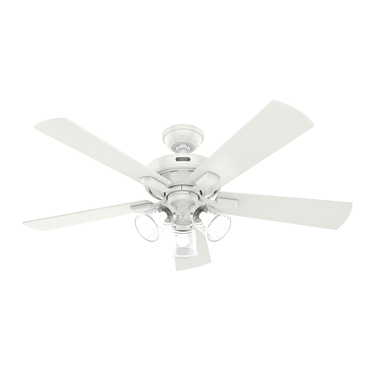 52 inch Crestfield Fresh White Ceiling Fan with LED Light Kit and Handheld Remote