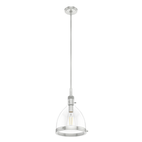 Van Nuys 10-inch 1-light Brushed Nickel Pendant with Clear Glass