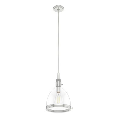Van Nuys 10-inch 1-light Brushed Nickel Pendant with Clear Glass