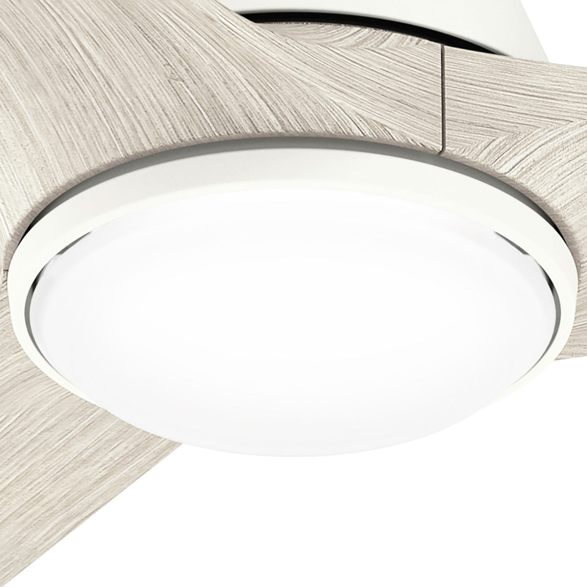 44 inch Aeronaut  Wi-Fi ENERGY STAR® Matte White Damp Rated Ceiling Fan with LED Light Kit and Handheld Remote