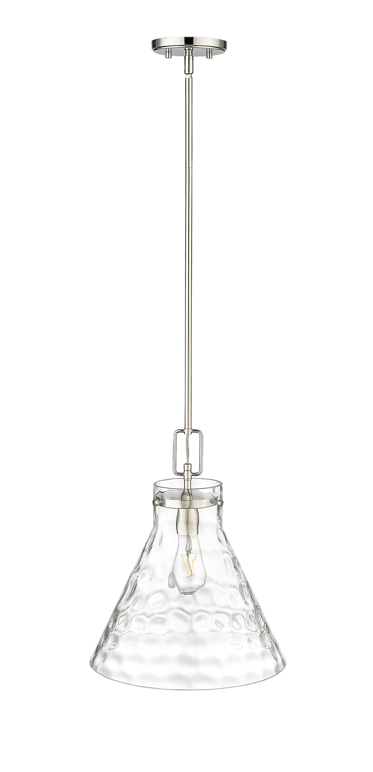 12.8'' Barlon Polished Nickel 1 Light Pendant