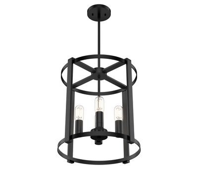 Astwood 16-inch 4-light Matte Black Drum Chandelier
