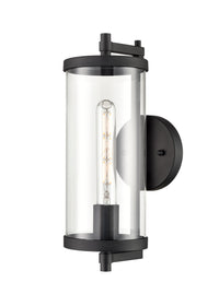14-inch Beckham Textured Black 1-Light Outdoor Wall Sconce