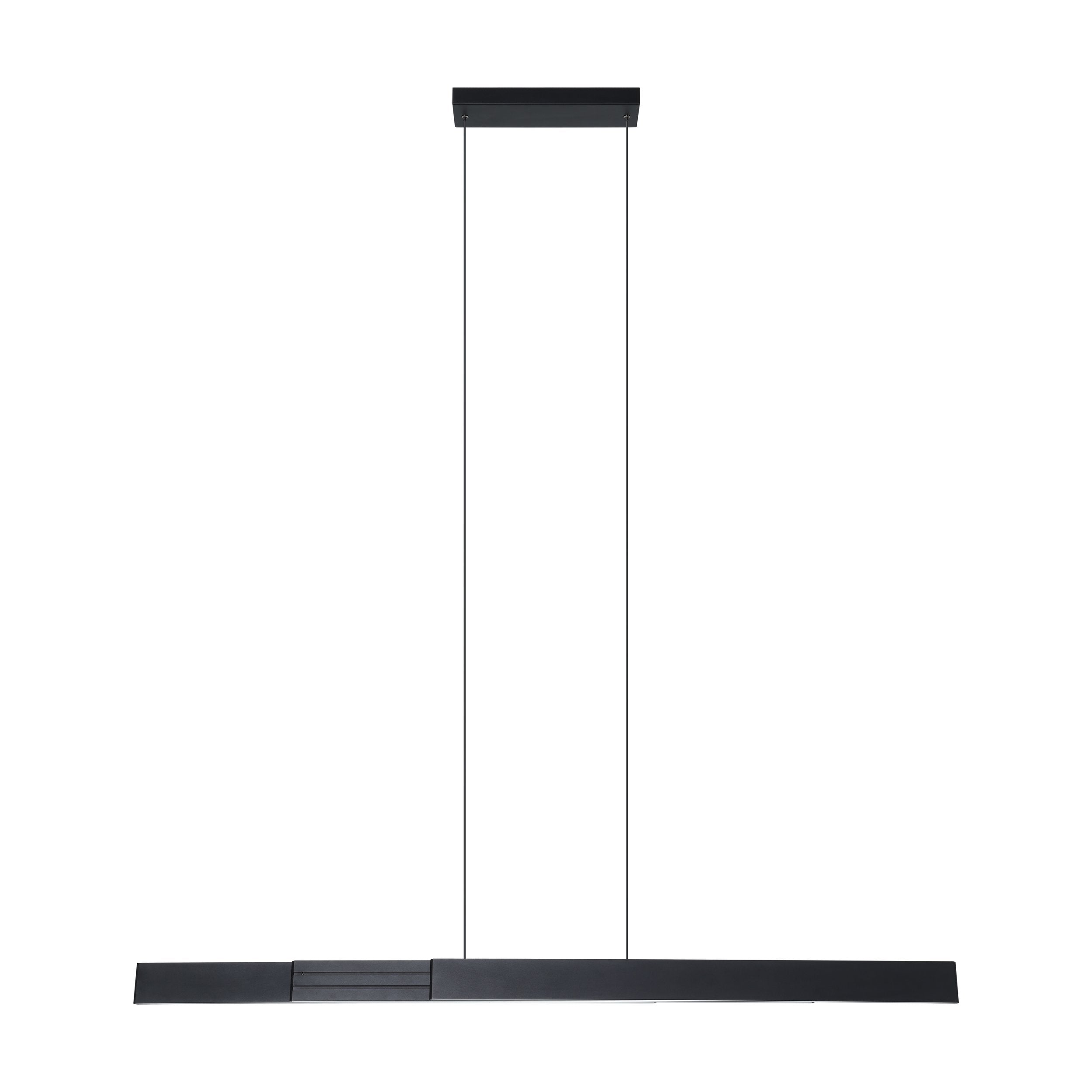 Falsetto 73-inch 3-light Textured Black 3CCT LED Expandable Linear Chandelier