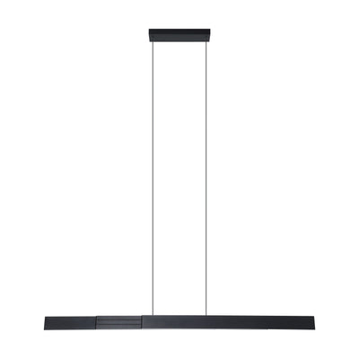 Falsetto 73-inch 3-light Textured Black 3CCT LED Expandable Linear Chandelier
