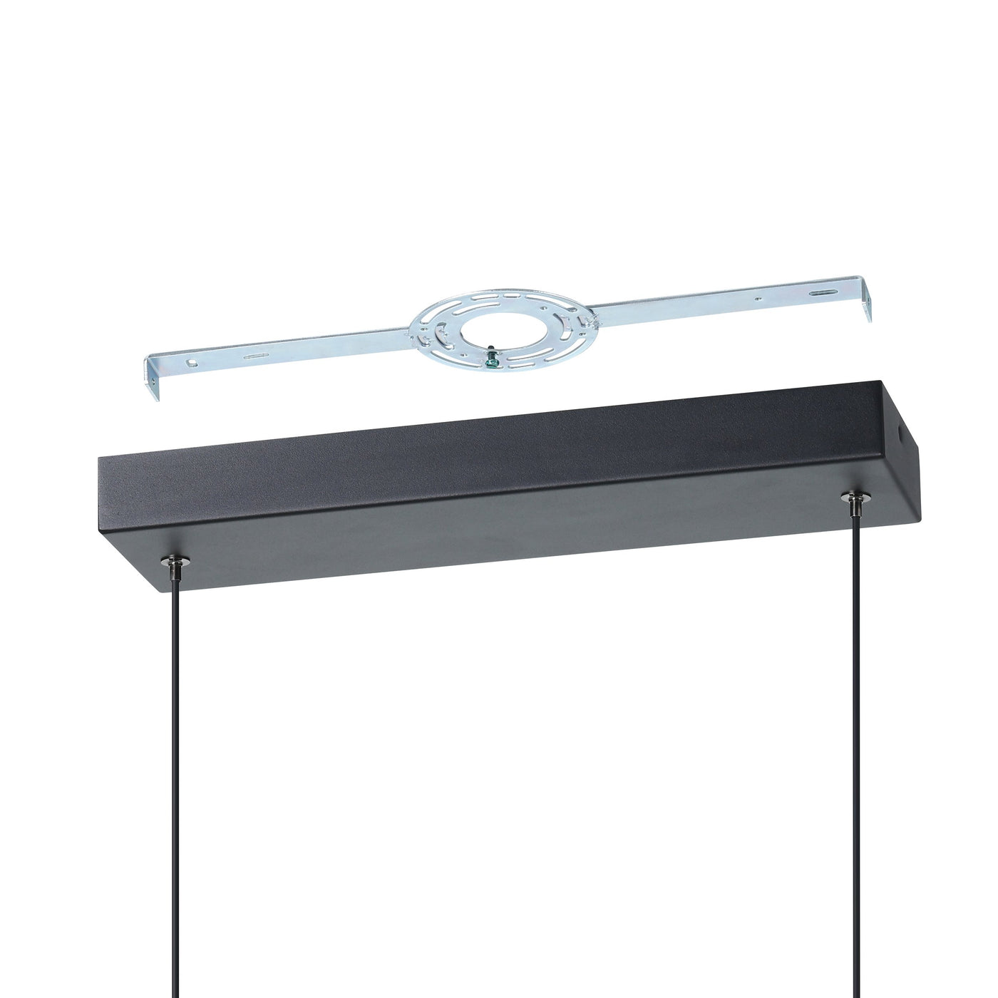 Falsetto 73-inch 3-light Textured Black 3CCT LED Expandable Linear Chandelier