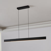 Falsetto 73-inch 3-light Textured Black 3CCT LED Expandable Linear Chandelier