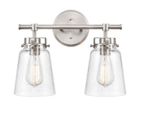 16'' Amberose Brushed Nickel 2 Light Bath Vanity