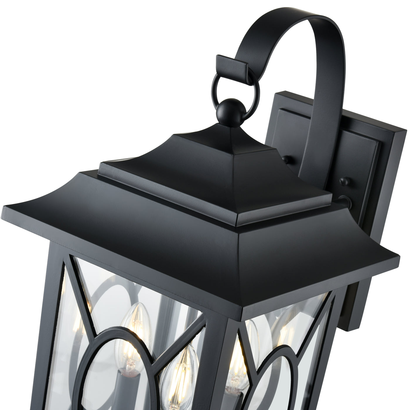 10'' Allbert Powder Coated Black 3 Light Wall Sconce