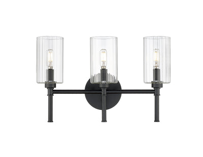 19'' Chastine Matte Black 3 Light Bath Vanity