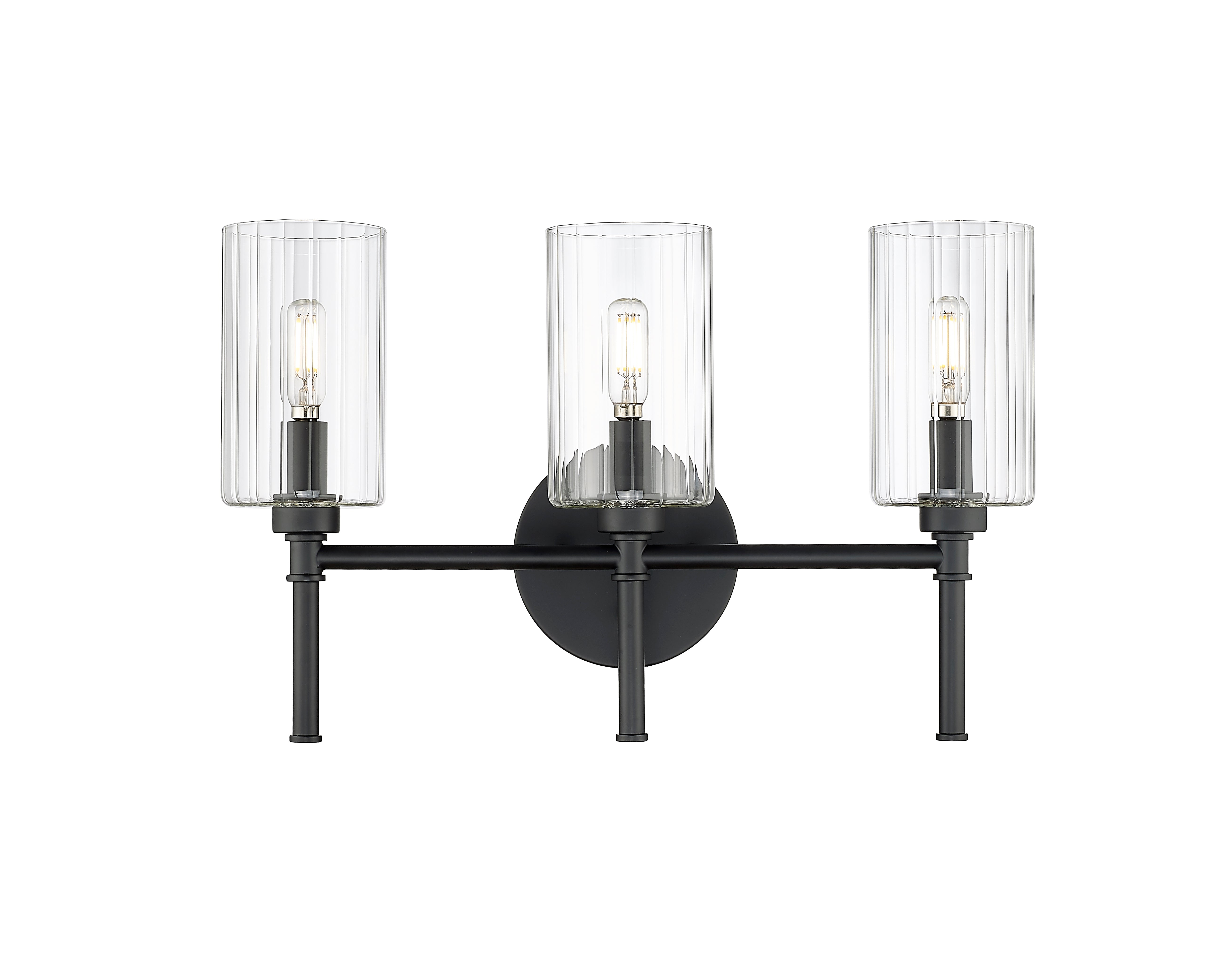 19'' Chastine Matte Black 3 Light Bath Vanity