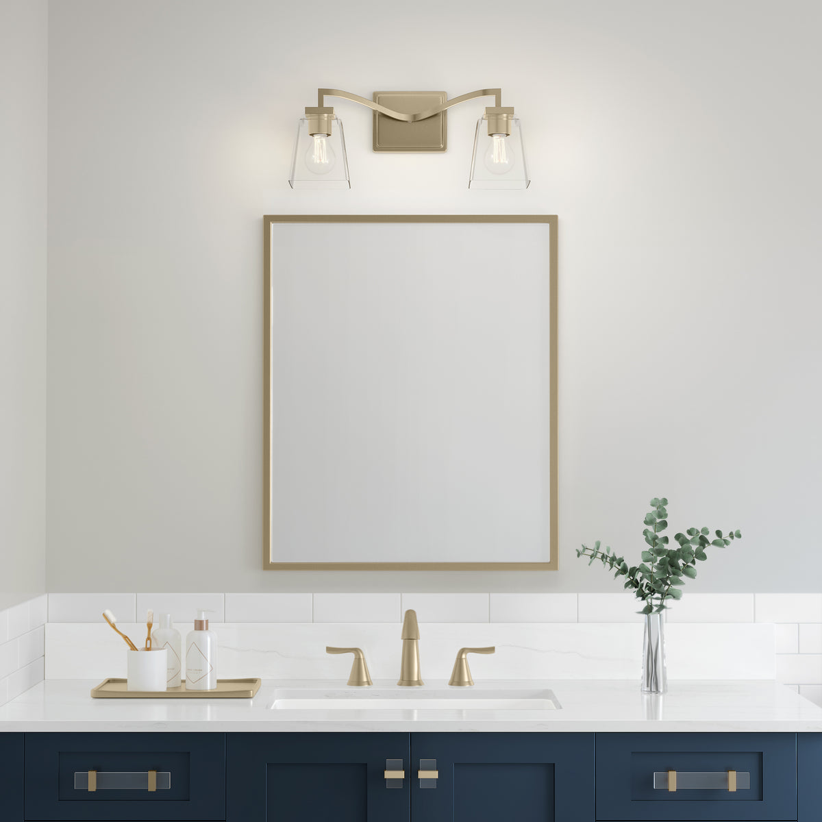 14'' Avenna Modern Gold 2 Light Bath Vanity