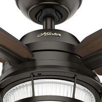 52 inch Ocala Noble Bronze Damp Rated Ceiling Fan with LED Light Kit and Pull Chain