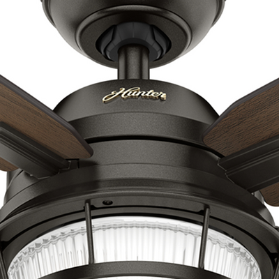 52 inch Ocala Noble Bronze Damp Rated Ceiling Fan with LED Light Kit and Pull Chain