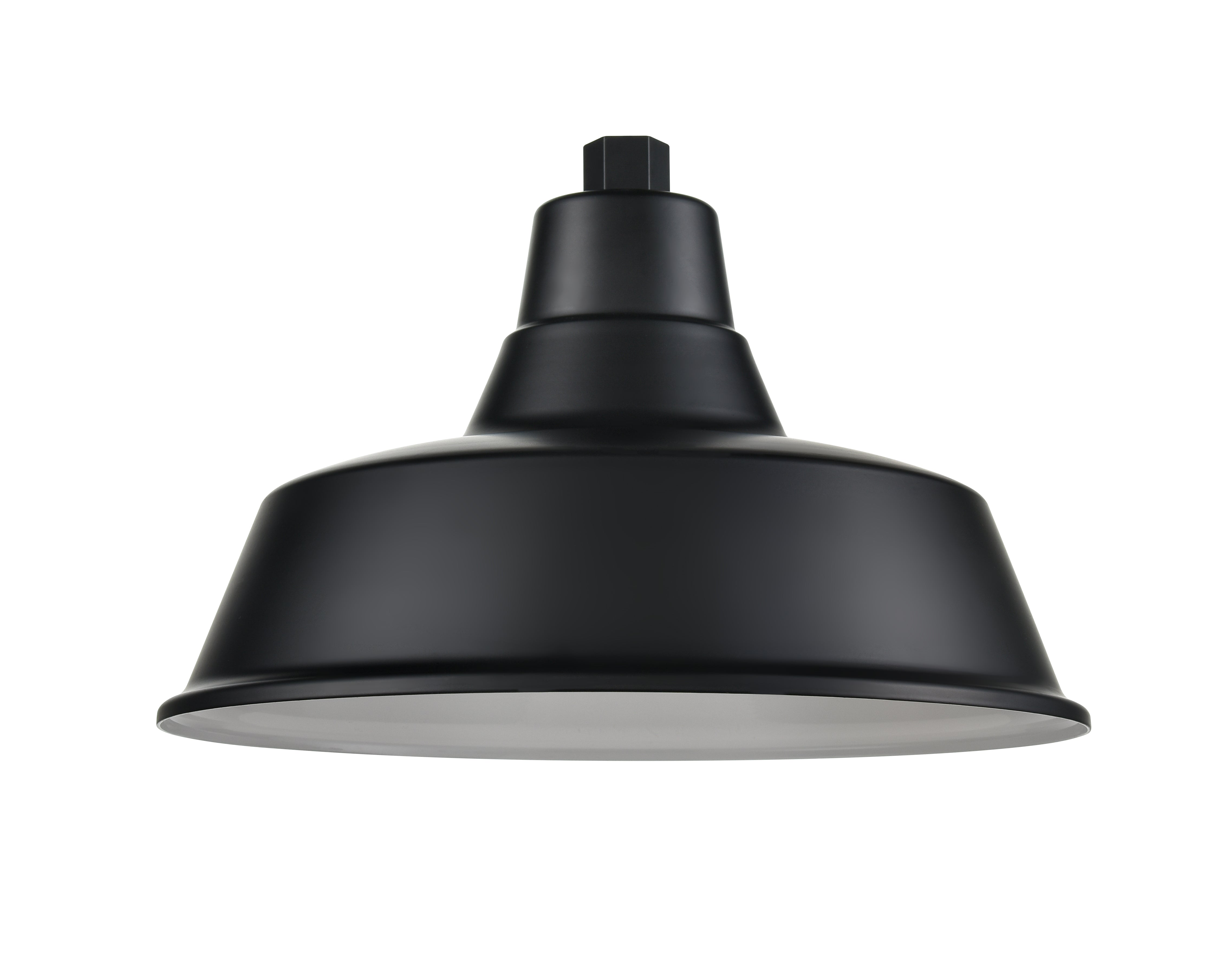14'' Satin Black Aluminum R Series Classic Warehouse Shade