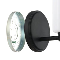 Bedminster 5-inch 1-light Matte Black Vanity Light with Etched Opal Ribbed Glass Shade
