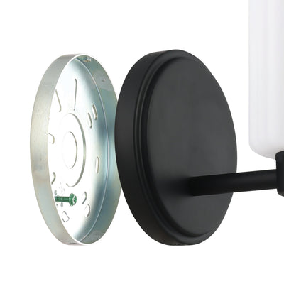 Bedminster 5-inch 1-light Matte Black Vanity Light with Etched Opal Ribbed Glass Shade