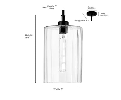 13.75'' Chastine Polished Nickel 1 Light Pendant