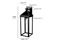7.25'' Yates Powder Coated Black 1 Light Wall Sconce