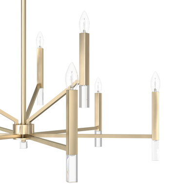 Sunjai 40-inch 9-light Alturas Gold Chandelier