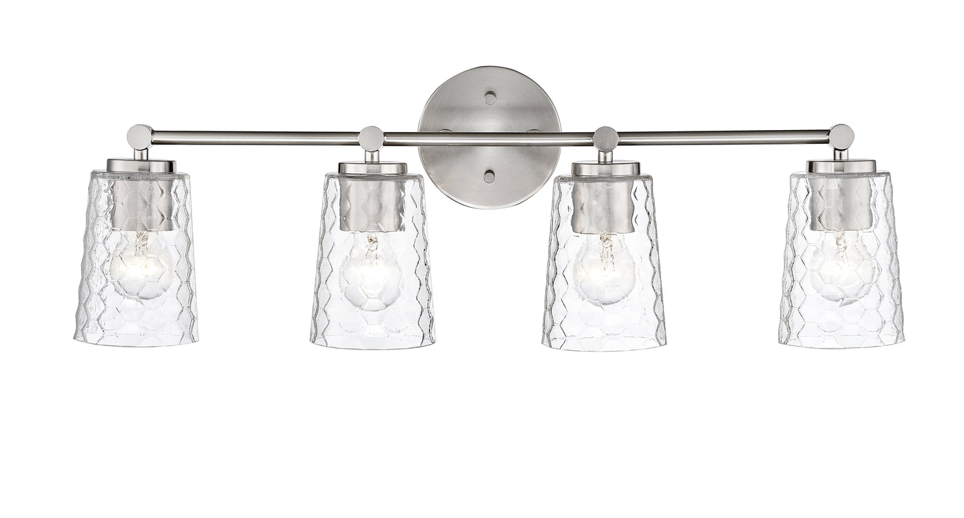 28'' Ashli Brushed Nickel 4 Light Bath Vanity