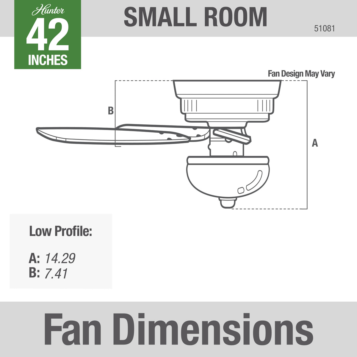 42 inch Newsome Premier Bronze Low Profile Ceiling Fan with LED Light Kit and Pull Chain