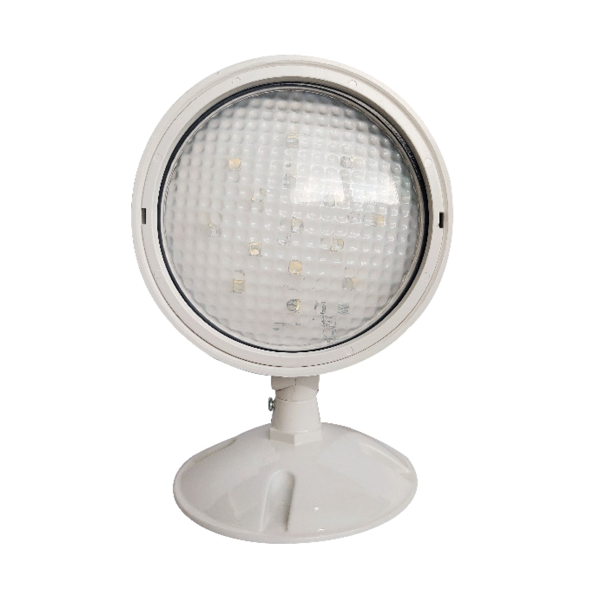 4.5-inch White Outdoor Single Head Emergency Light
