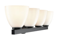 33'' Apria Matte Black 4 Light Bath Vanity