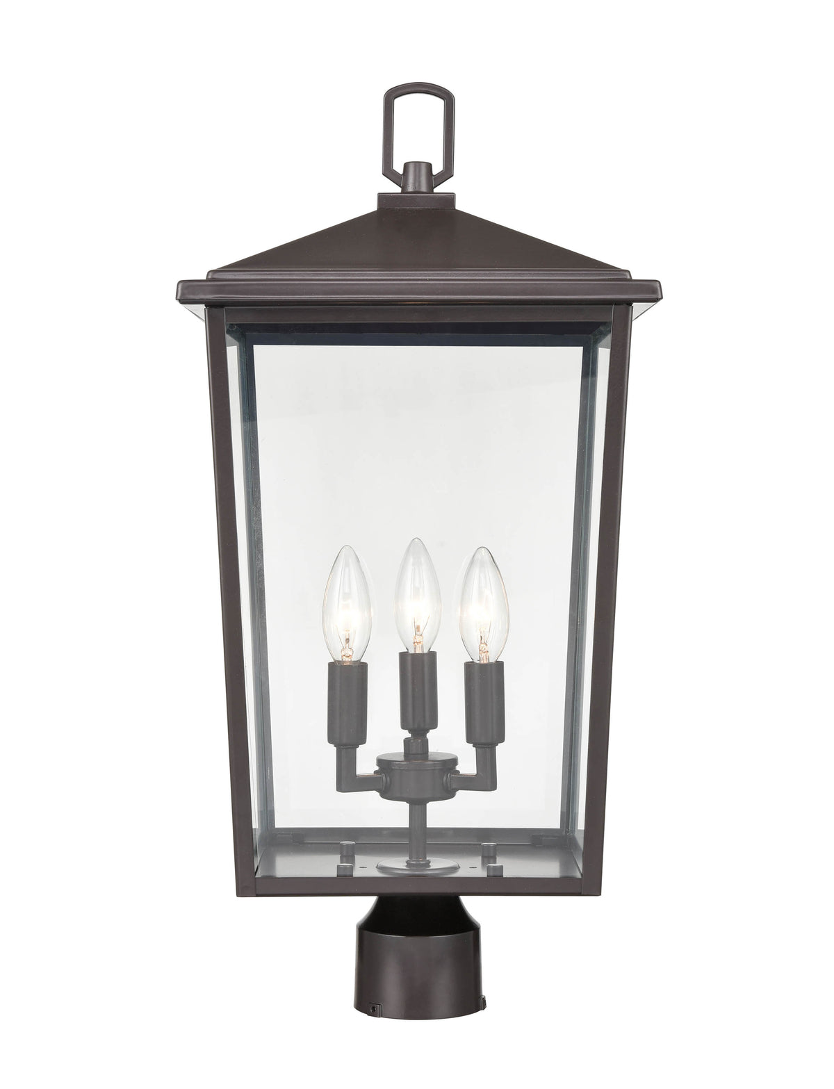 23'' Fetterton Powder Coated Bronze 3 Light Post Lantern