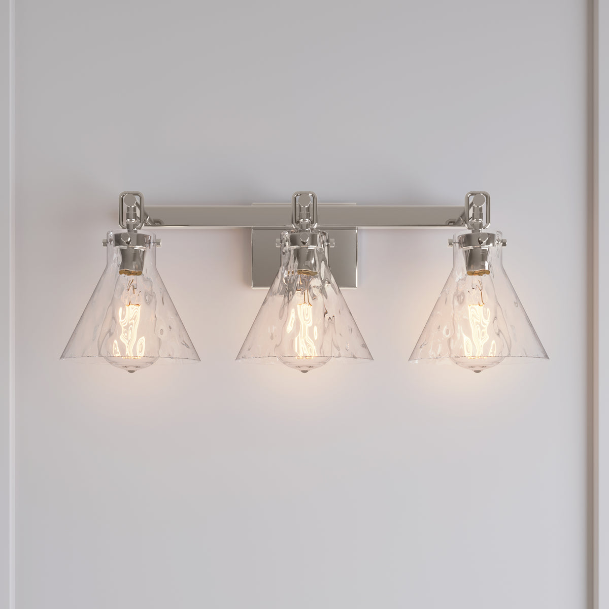 25.5'' Barlon Polished Nickel 3 Light Bath Vanity