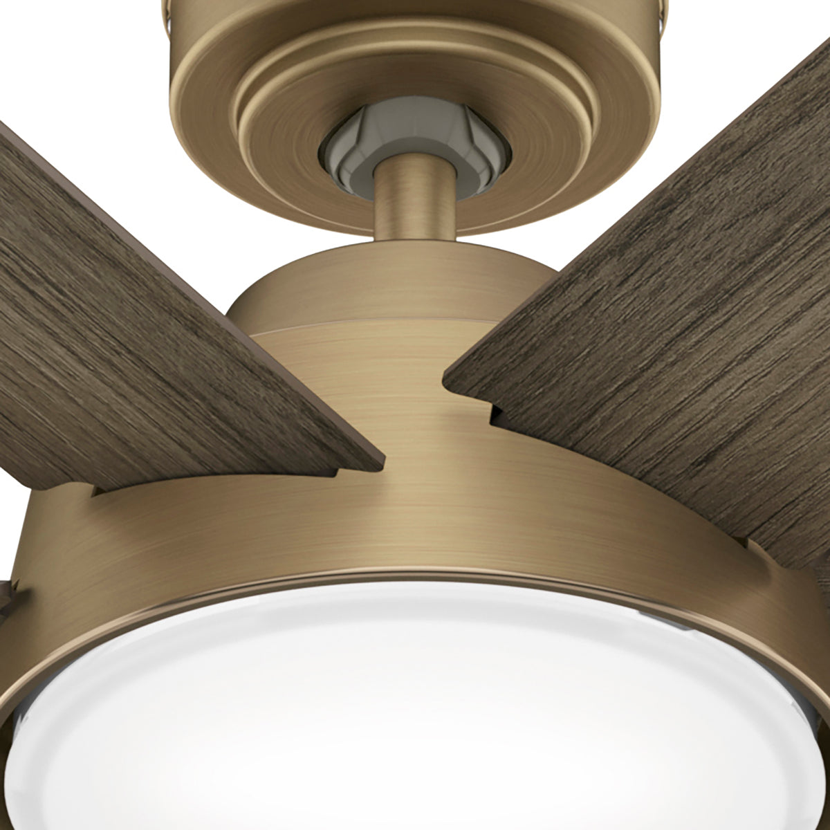 52 inch Donatella Luxe Gold Ceiling Fan with LED Light Kit and Handheld Remote