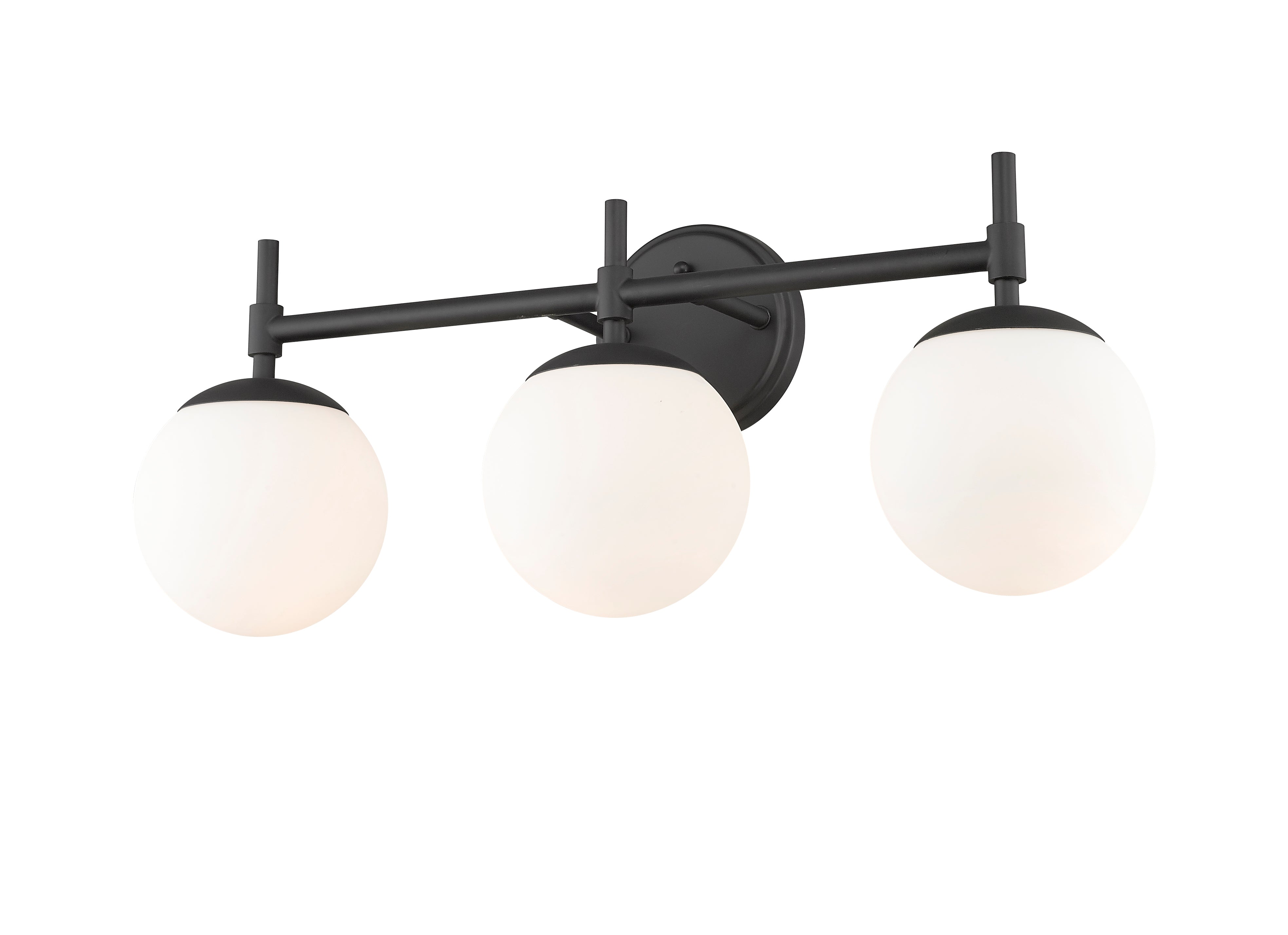 24''  Matte Black 3 Light Bath Vanity