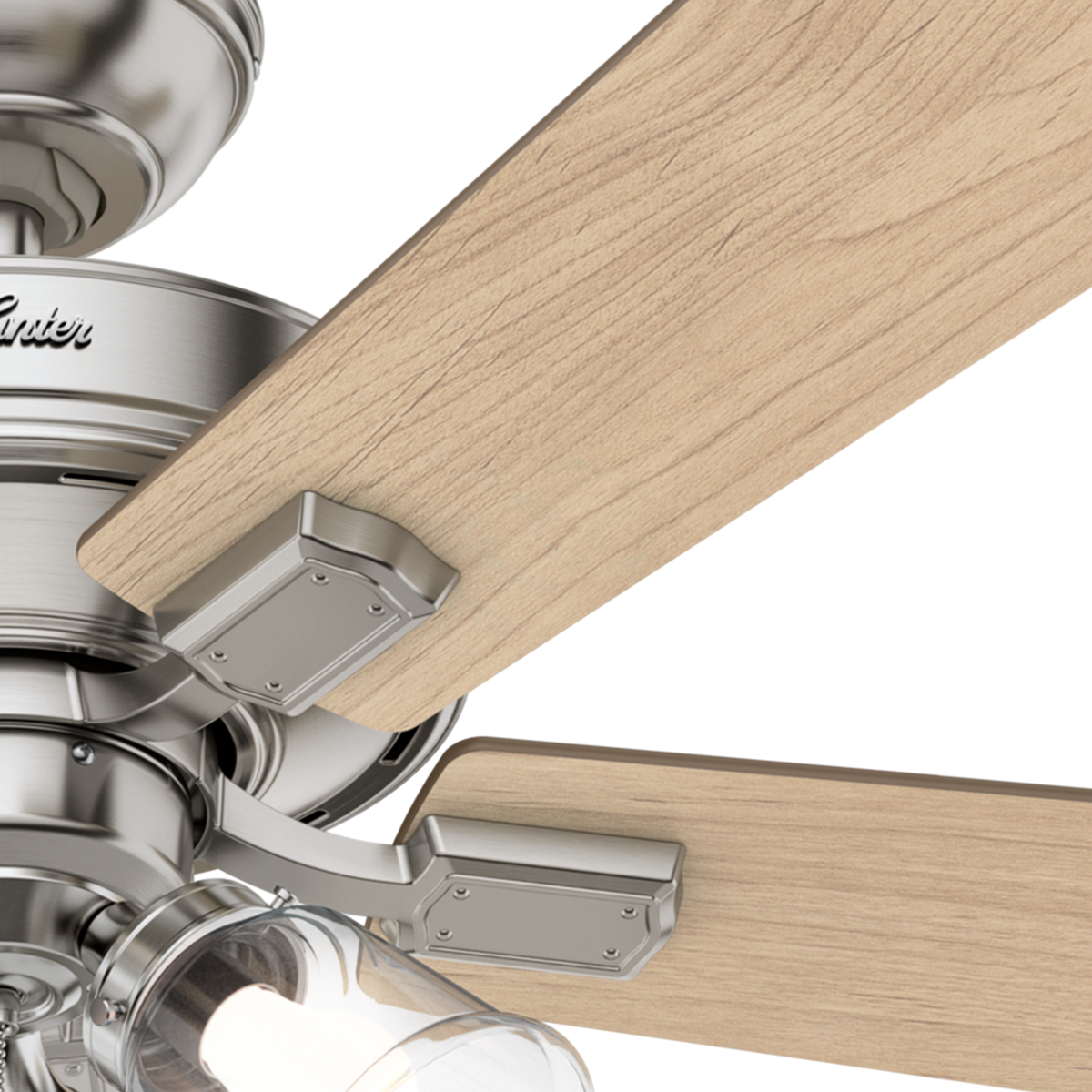 52 inch Crestfield Brushed Nickel Ceiling Fan with LED Light Kit and Pull Chain