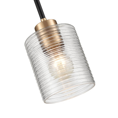 7.25'' Renitta Matte Black/Modern Gold 1 Light Mini Pendant